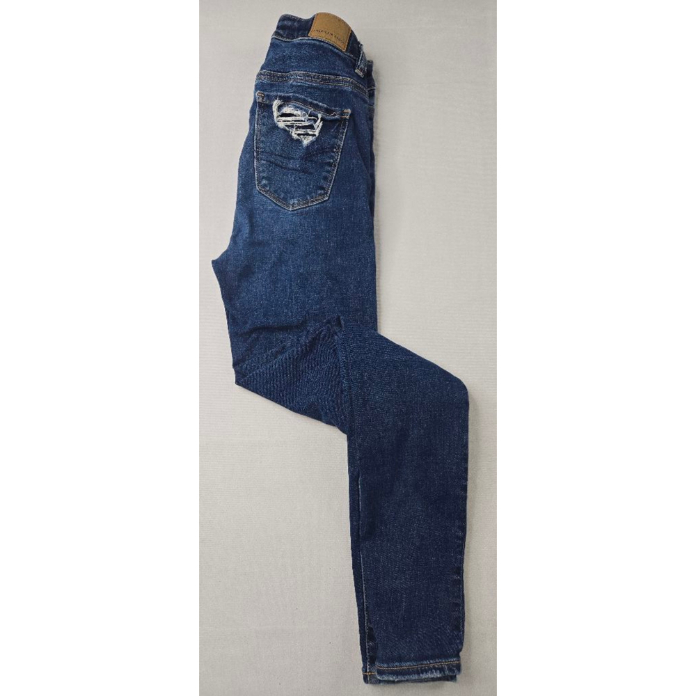 Women's American Eagle Blue Distressed Skinny Jeans US 0